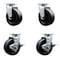 Service Caster 5 Inch Polyolefin Swivel Caster Set with Ball Bearings 2 Brakes SCC SCC-20S520-POB-2-TLB-2 - alternate 1